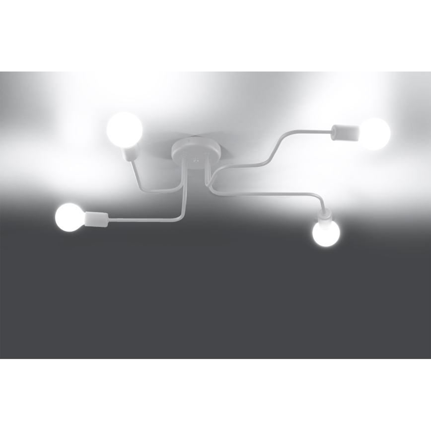 Bevestigde hanglamp VECTOR 4xE27/15W/230V wit