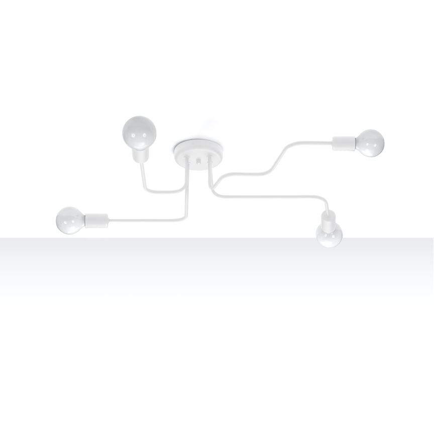 Bevestigde hanglamp VECTOR 4xE27/15W/230V wit