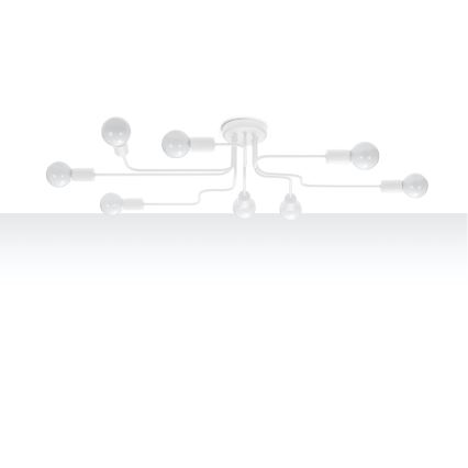 Bevestigde hanglamp VECTOR 8xE27/15W/230V wit