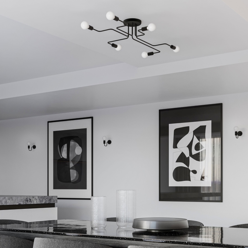 Applique murale VECTOR 1xE27/15W/230V noir