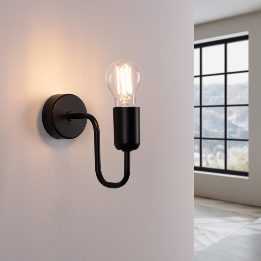 Wandlamp VECTOR 1xE27/15W/230V zwart