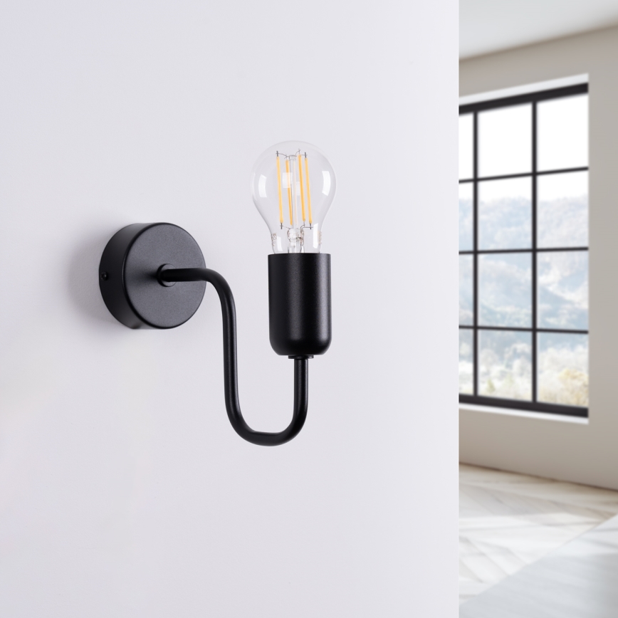 Wandlamp VECTOR 1xE27/15W/230V zwart