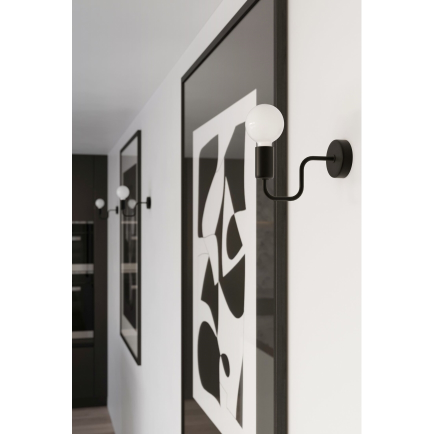 Wandlamp VECTOR 1xE27/15W/230V zwart