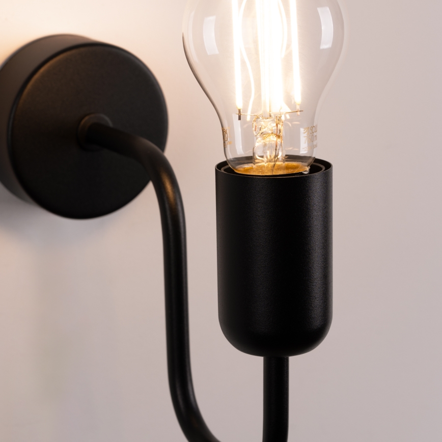 Wandlamp VECTOR 1xE27/15W/230V zwart