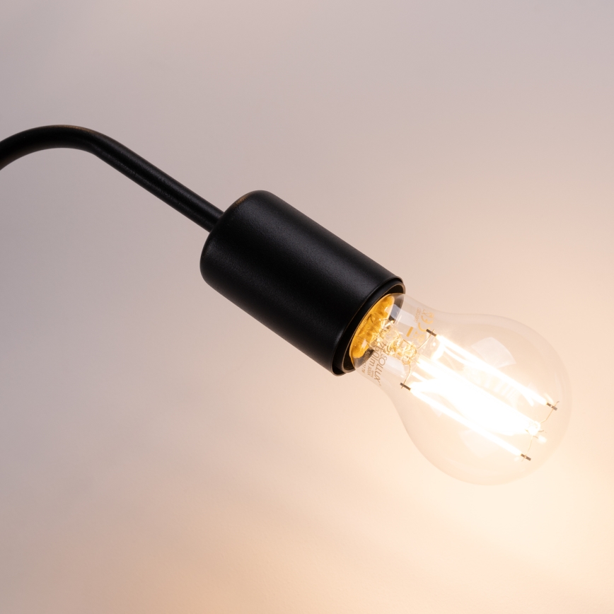 Bevestigde hanglamp VECTOR 4xE27/15W/230V zwart