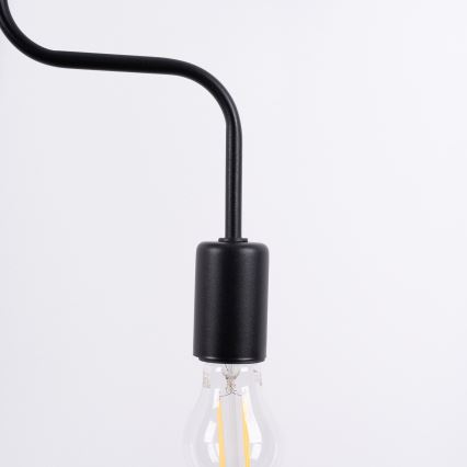 Bevestigde hanglamp VECTOR 4xE27/15W/230V zwart