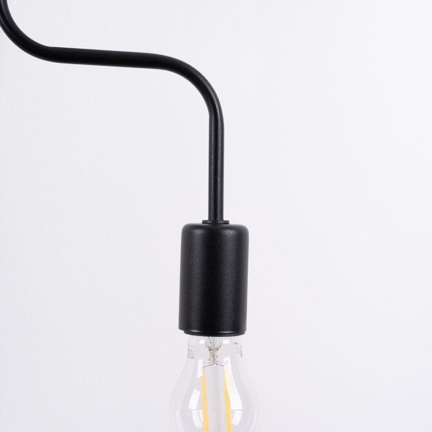 Bevestigde hanglamp VECTOR 4xE27/15W/230V zwart