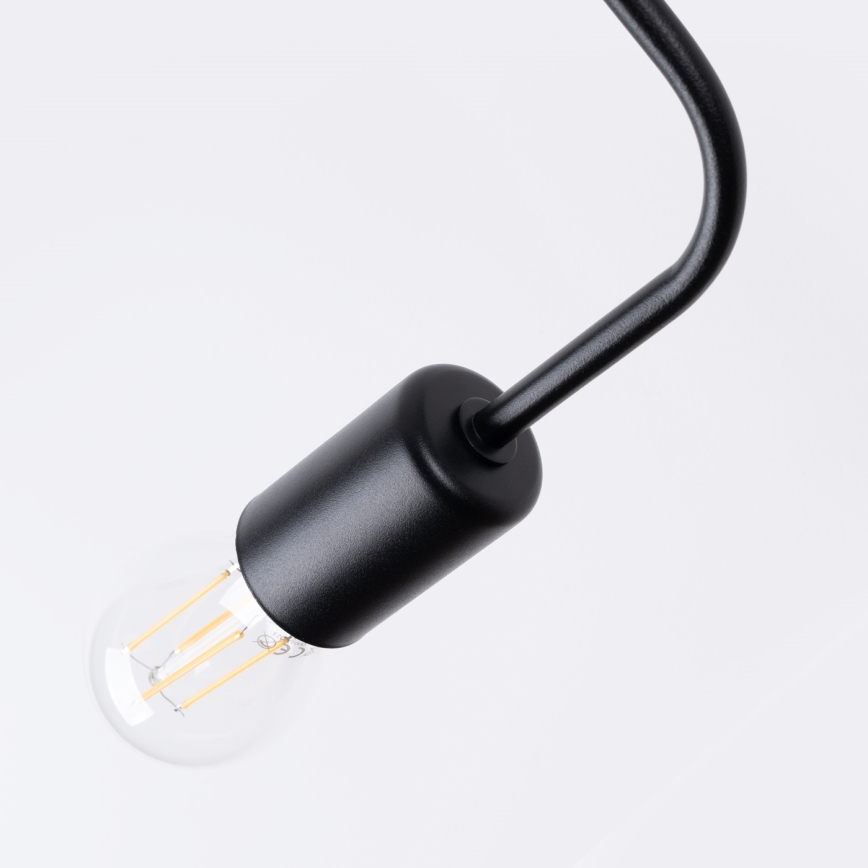Bevestigde hanglamp VECTOR 6xE27/15W/230V zwart
