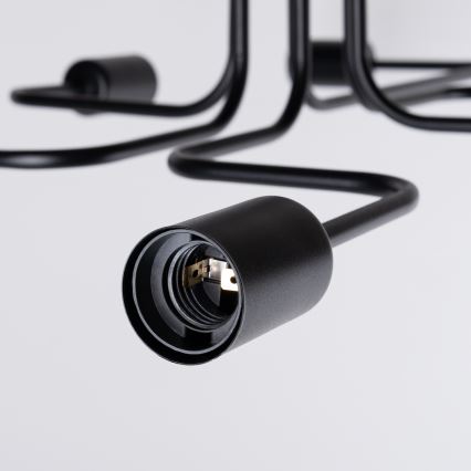 Bevestigde hanglamp VECTOR 6xE27/15W/230V zwart