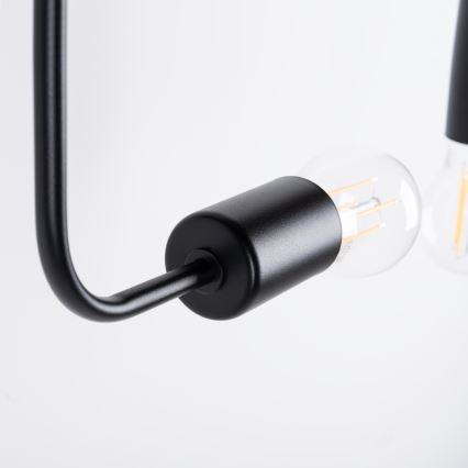 Bevestigde hanglamp VECTOR 8xE27/15W/230V zwart