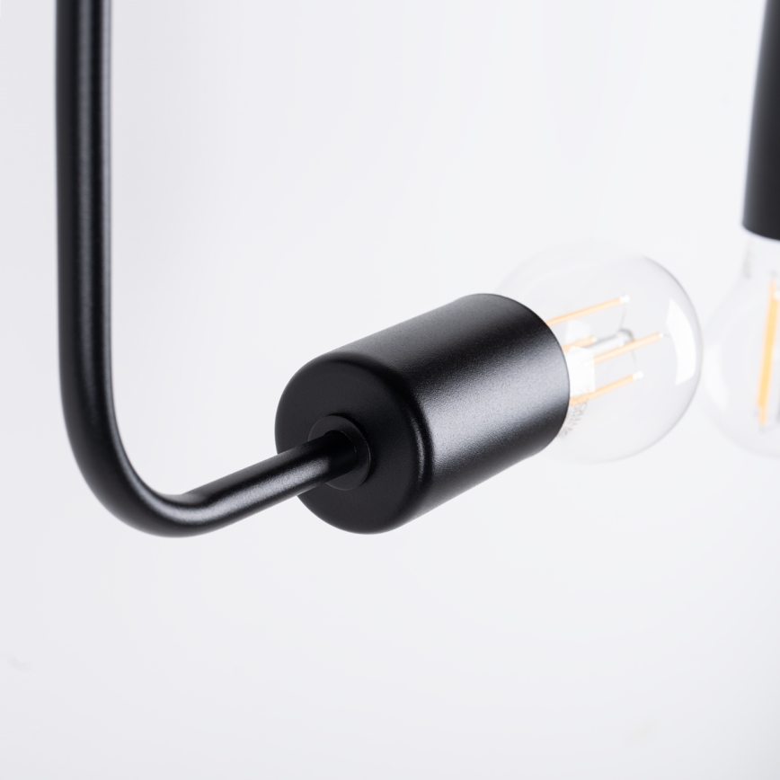 Bevestigde hanglamp VECTOR 8xE27/15W/230V zwart