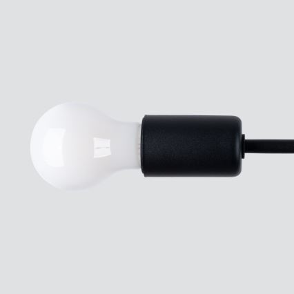 Hanglamp met vaste pendel NORAH 3xE27/15W/230V zwart