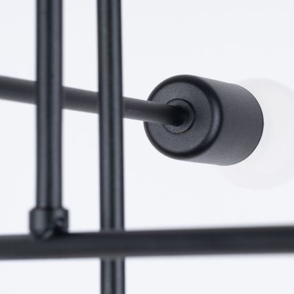 Hanglamp met vaste pendel NORAH 6xE27/15W/230V zwart