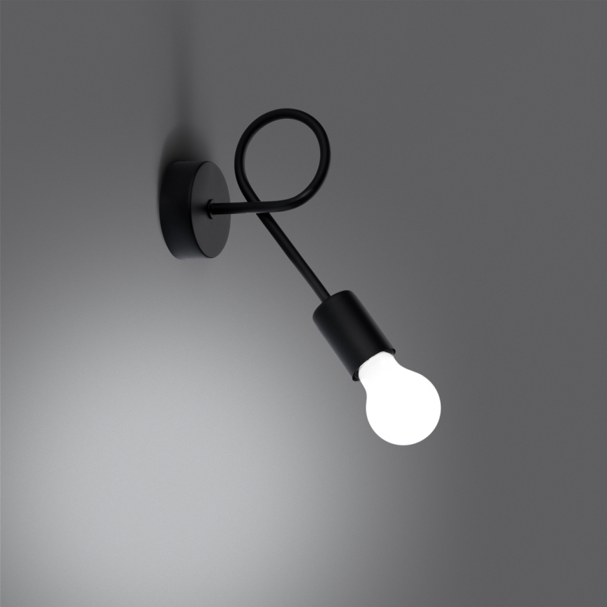 Applique murale LEVAR 1xE27/15W/230V noir