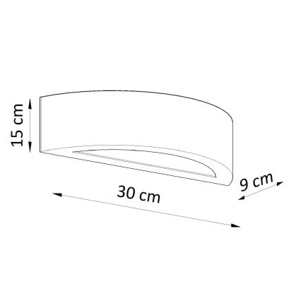 Wandlamp ATENA 1xE27/15W/230V 30 cm wit