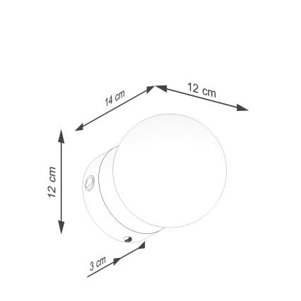 Wandlamp YOLI 1xG9/8W/230V wit