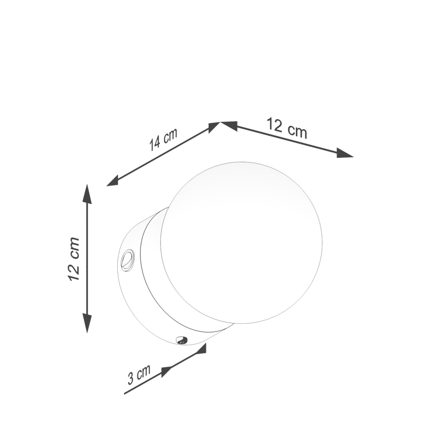 Wandlamp YOLI 1xG9/8W/230V zwart