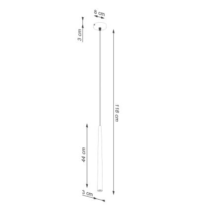 Hanglamp aan een koord BLISS 1xG9/8W/230V zwart