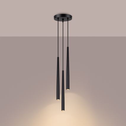 Hanglamp aan een koord BLISS 3xG9/8W/230V zwart