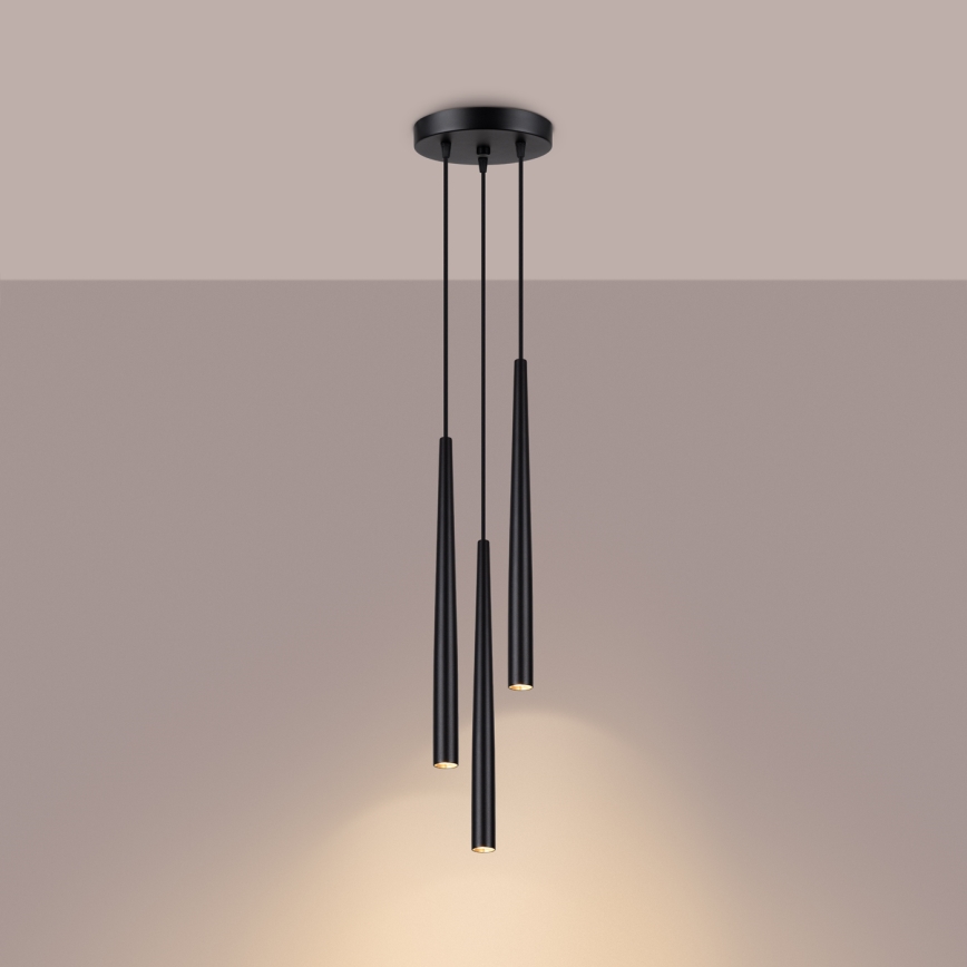 Hanglamp aan een koord BLISS 3xG9/8W/230V zwart
