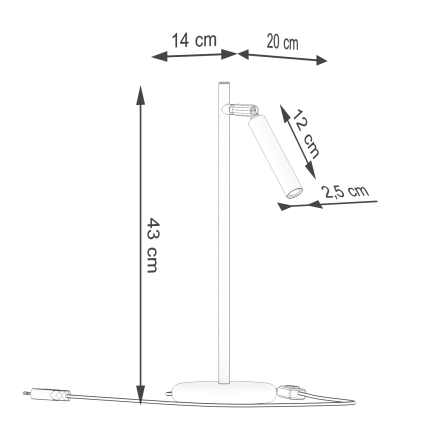Tafellamp PASTELO 1xG9/8W/230V wit