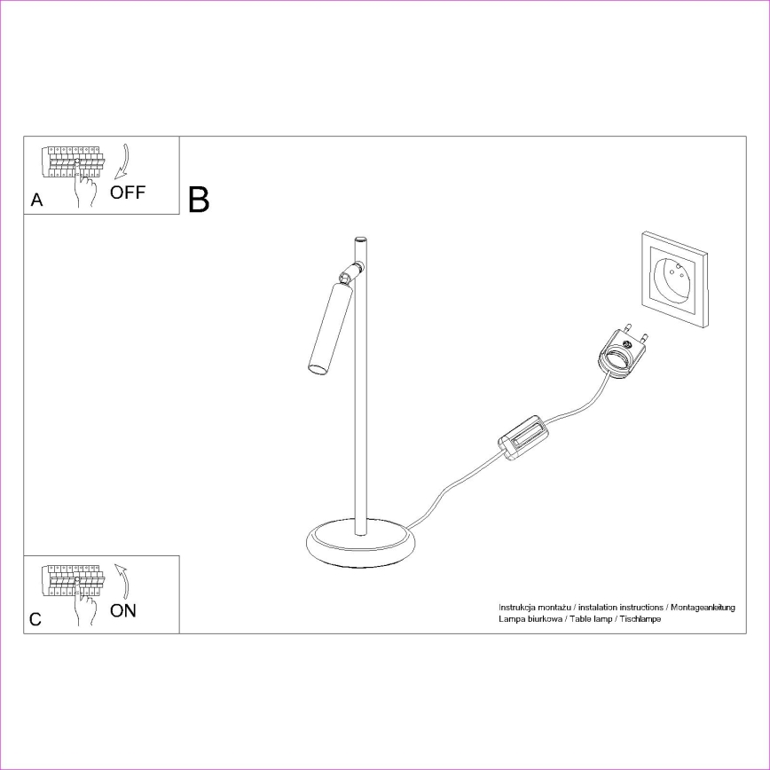 Tafellamp PASTELO 1xG9/8W/230V wit