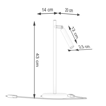 Tafellamp PASTELO 1xG9/8W/230V zwart