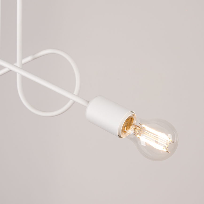Bevestigde hanglamp LOOP 2xE27/15W/230V wit
