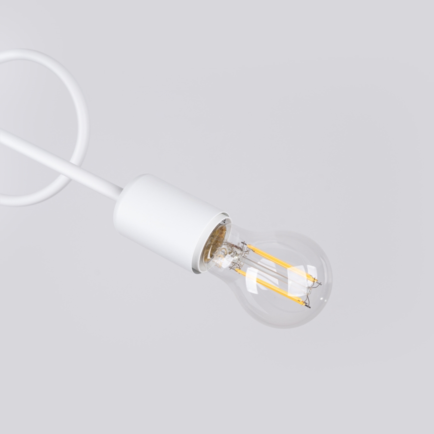 Bevestigde hanglamp LOOP 2xE27/15W/230V wit