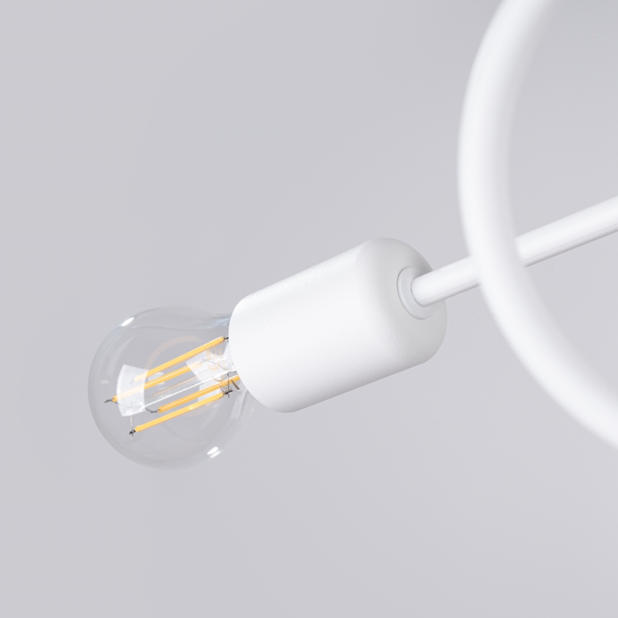 Bevestigde hanglamp LOOP 2xE27/15W/230V wit