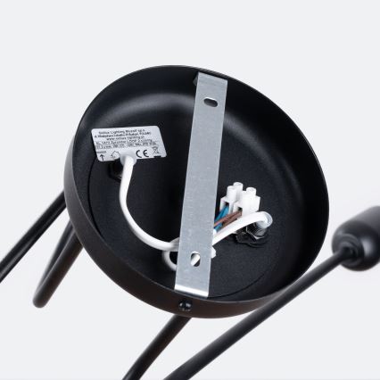 Bevestigde hanglamp LOOP 2xE27/15W/230V zwart