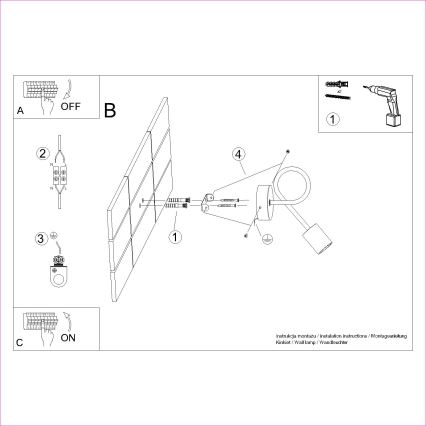Applique murale EMBER 1xE27/15W/230V blanc/beige/hêtre
