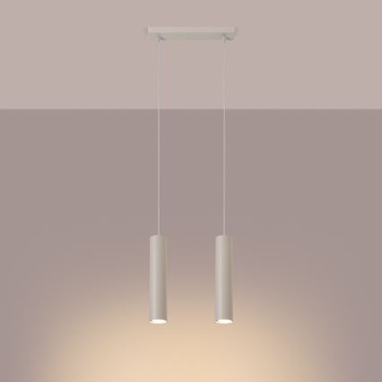 Suspension filaire LAGOS 2xGU10/10W/230V crème