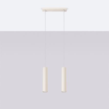 Suspension filaire LAGOS 2xGU10/10W/230V crème