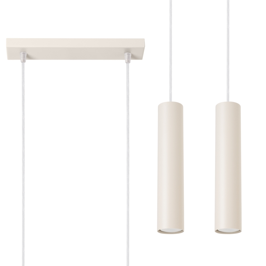 Suspension filaire LAGOS 2xGU10/10W/230V crème