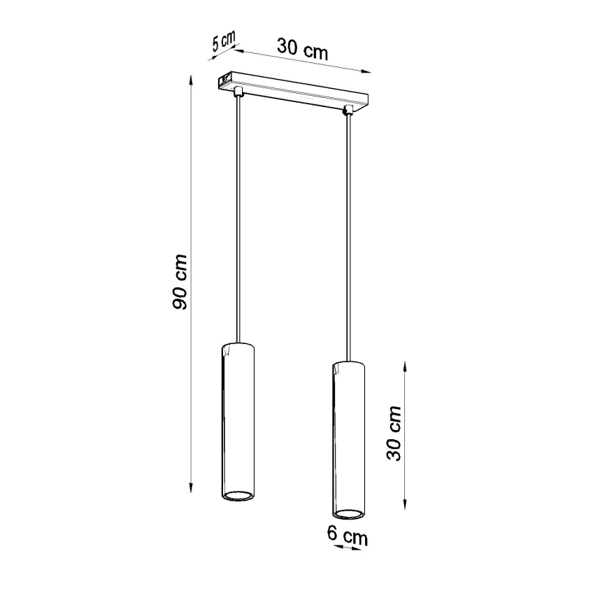 Suspension filaire LAGOS 2xGU10/10W/230V crème