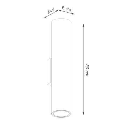 Wandlamp LAGOS 2xGU10/10W/230V crème