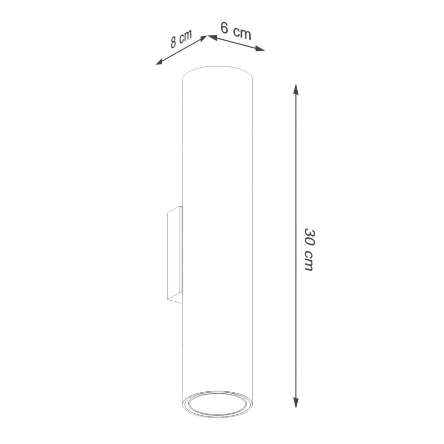 Wandlamp LAGOS 2xGU10/10W/230V crème