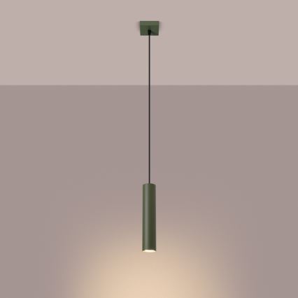 Hanglamp aan een koord LAGOS 1xGU10/10W/230V groen