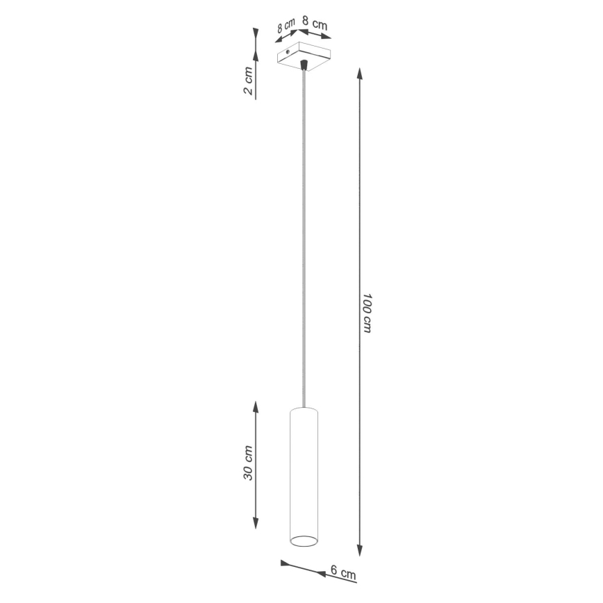 Hanglamp aan een koord LAGOS 1xGU10/10W/230V groen
