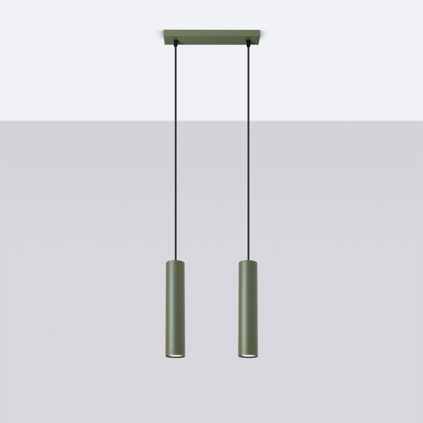 Suspension filaire LAGOS 2xGU10/10W/230V vert