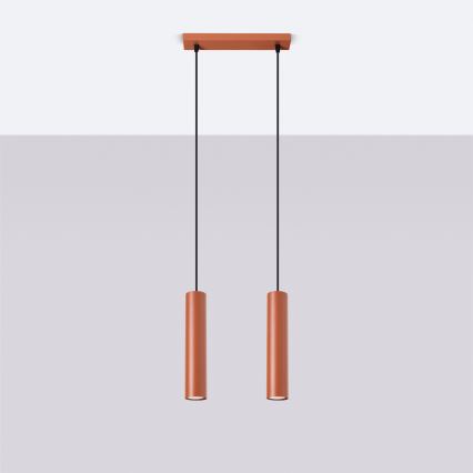 Suspension filaire LAGOS 2xGU10/10W/230V rouge