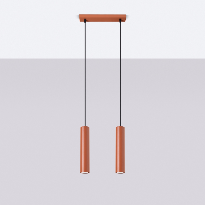 Suspension filaire LAGOS 2xGU10/10W/230V rouge