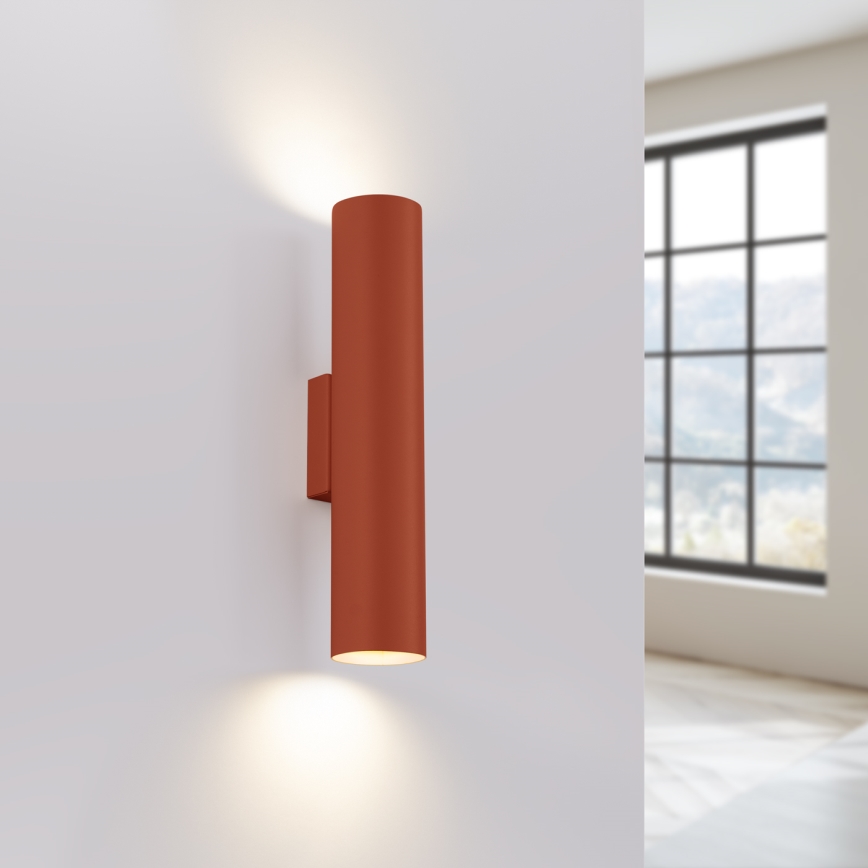 Wandlamp LAGOS 2xGU10/10W/230V rood