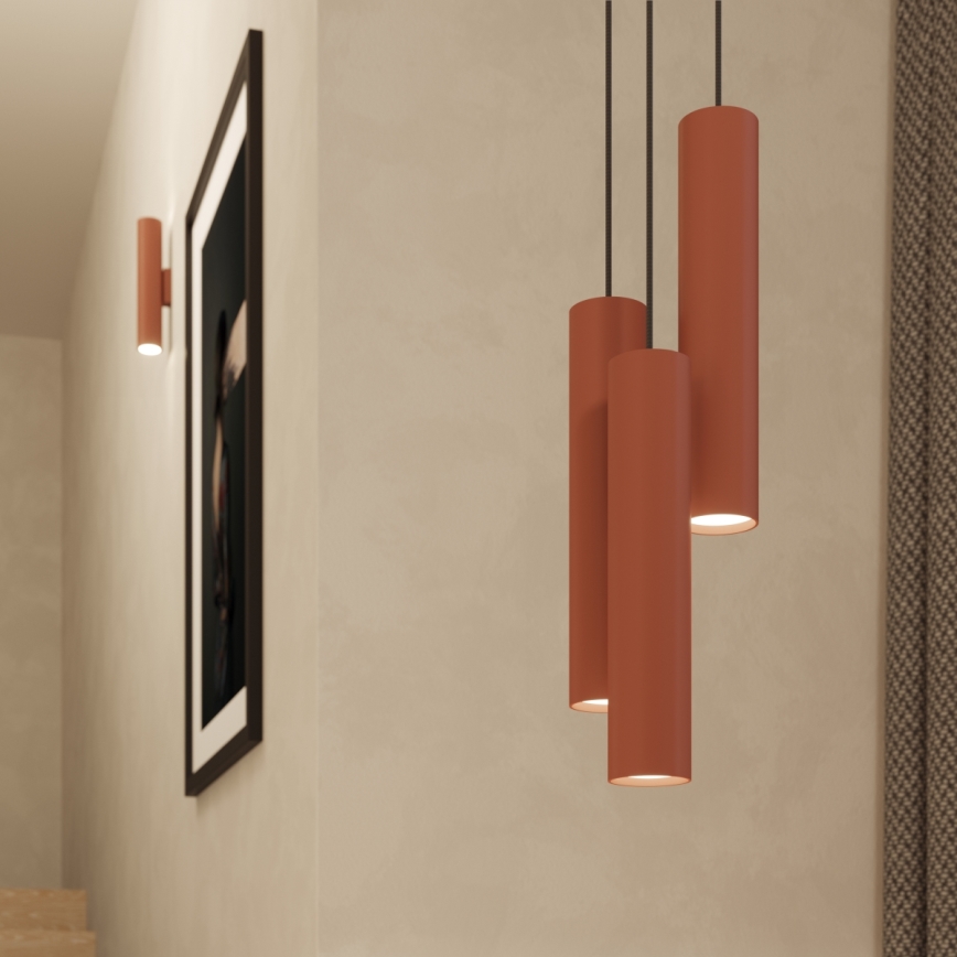 Wandlamp LAGOS 2xGU10/10W/230V rood