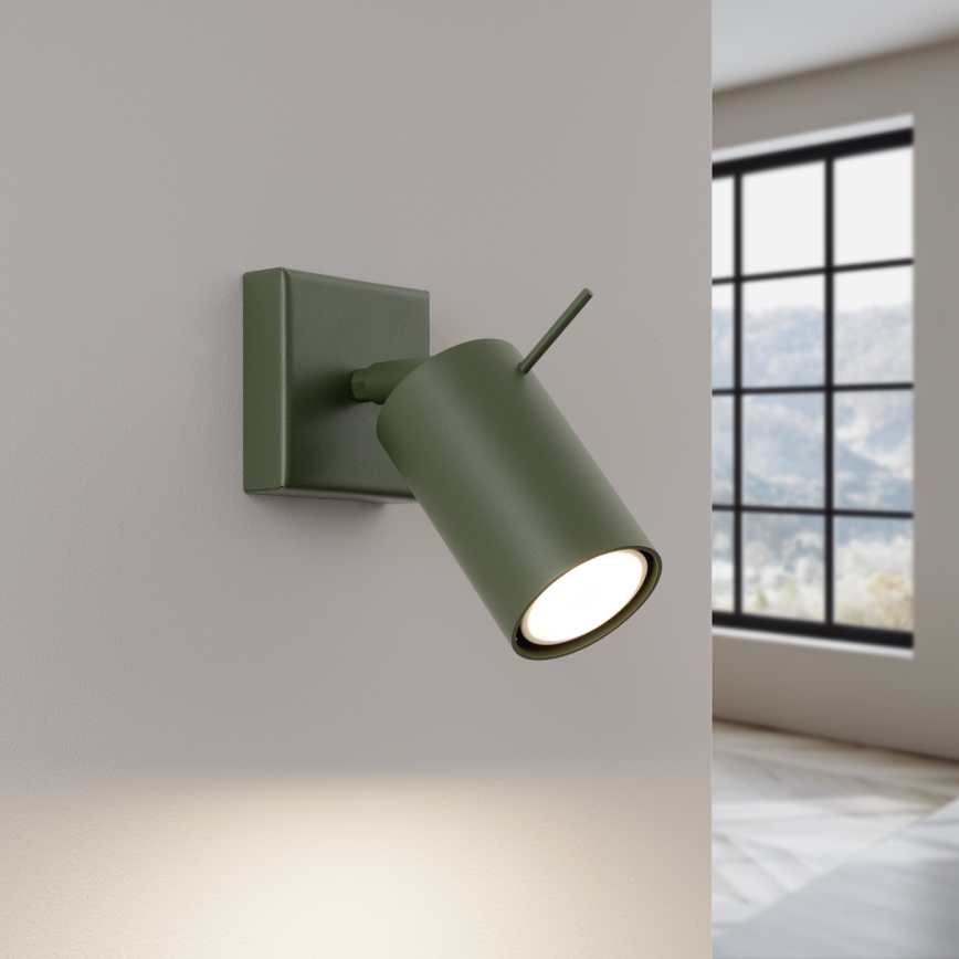Wandspot RING 1xGU10/10W/230V groen