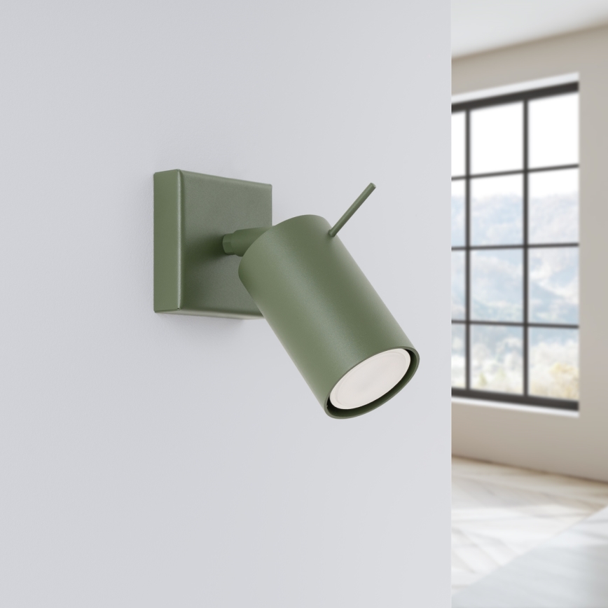 Wandspot RING 1xGU10/10W/230V groen