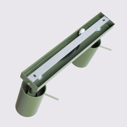Spot RING 2xGU10/10W/230V groen