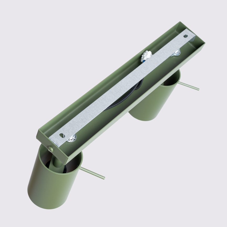 Spot RING 2xGU10/10W/230V groen