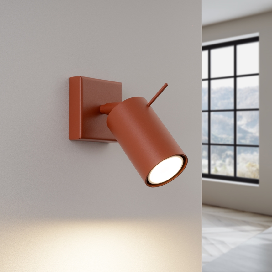 Wandspot RING 1xGU10/10W/230V rood